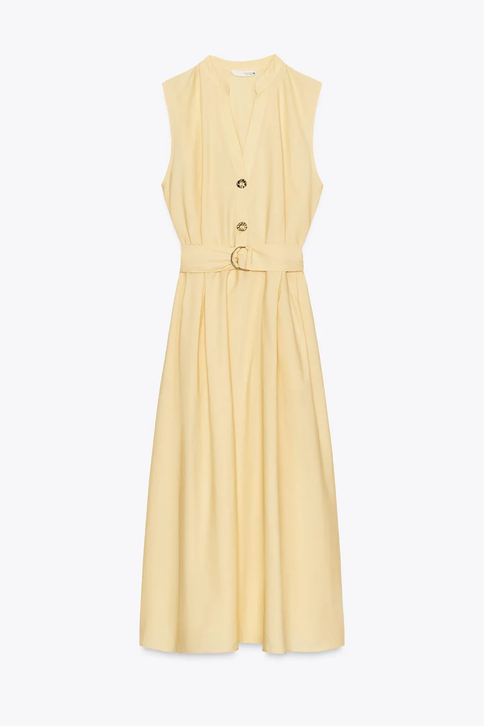 Yellow sleeveless belted dress reference used for the MAI Image comparison